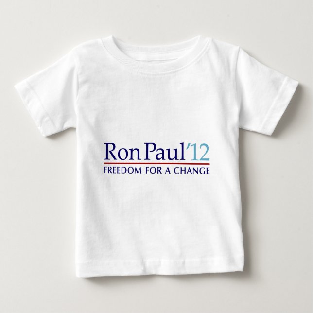Camiseta Para Bebê Ron Paul 2012 (Frente)