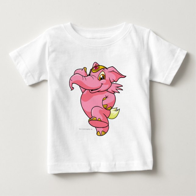Camiseta Para Bebê Rosa de Elephante (Frente)