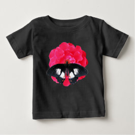 Camiseta Para Bebê Rosa e Swallowtail