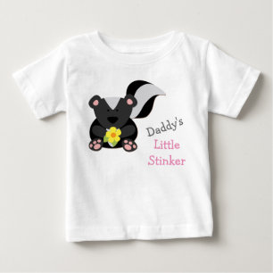 Camiseta Para Bebê Rosa pequeno do Stinker do pai