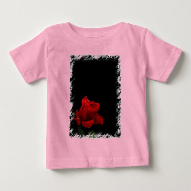 Camiseta Para Bebê Rosas são vermelhos (Frente)