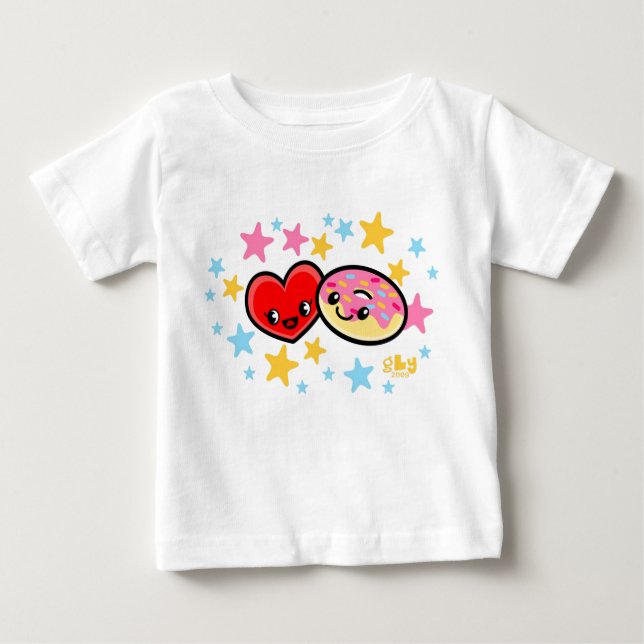 Camiseta Para Bebê rosquinhas do amor (Frente)