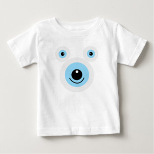 Camiseta Para Bebê Rosto branco engraçado