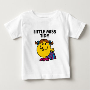 Camiseta Para Bebê Rotulação preta pequena da senhorita Arrumado  