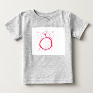 Camiseta Para Bebê Roupa de Roupa orgânica Sunflower Bear American