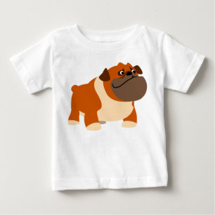 Camiseta Para Bebê Roupa inglesa bonito do bebê do buldogue