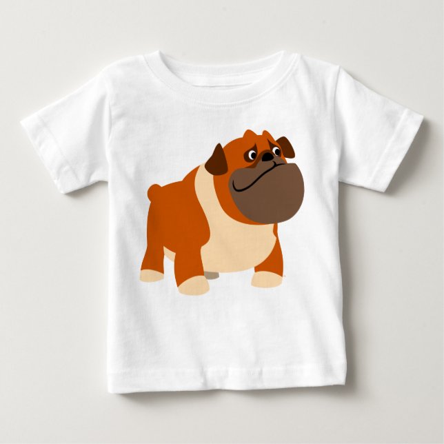 Camiseta Para Bebê Roupa para bebês de Bulldog em Inglês (Frente)