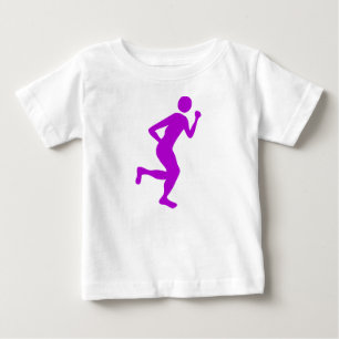 Camiseta Para Bebê Runner (Homem) - Roxo