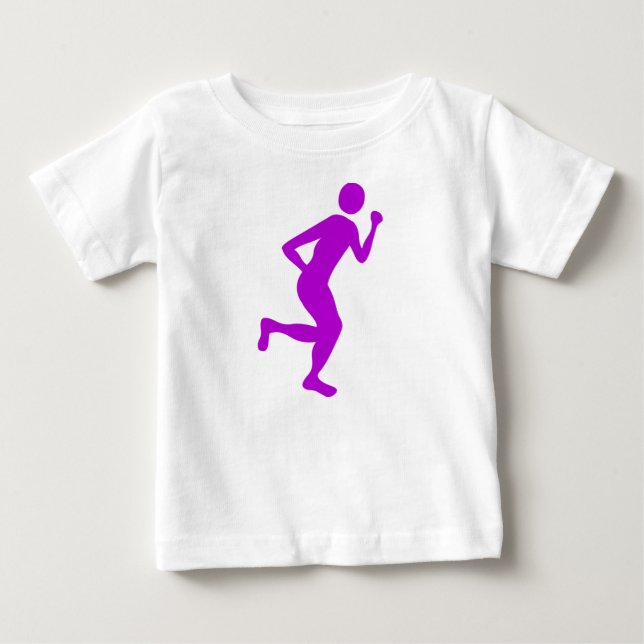 Camiseta Para Bebê Runner (Homem) - Roxo (Frente)