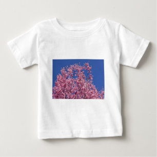 Camiseta Para Bebê Sakura Cherry Blossoms No Azul