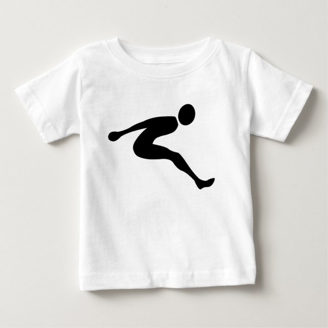 Camiseta Para Bebê Salto Longo - Preto (Frente)