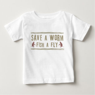 Camiseta Para Bebê Salvar um worm