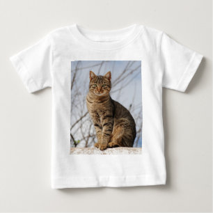 Camiseta Para Bebê Sarda Tabby Cat
