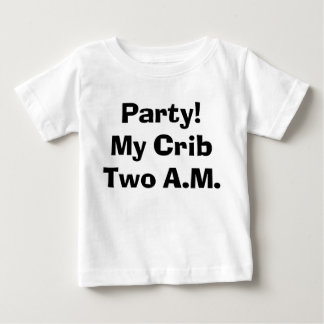 Camiseta Para Bebê Sassy Party My Crib, Dois O'Clock