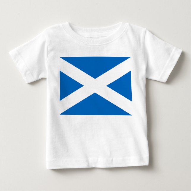 Camiseta Para Bebê Scottish Flag of Scotland Santo Andrew's Cross (Frente)