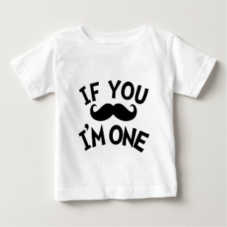 Camiseta Para Bebê Se você bigode, eu sou um