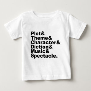Camiseta Para Bebê Seis elementos de poética e drama de Aristóteles