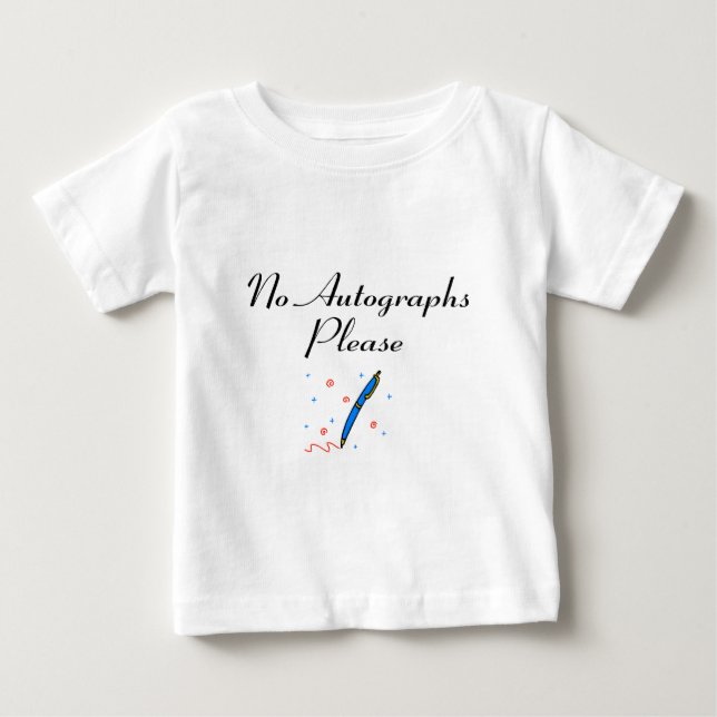 Camiseta Para Bebê Sem autógrafos (Frente)