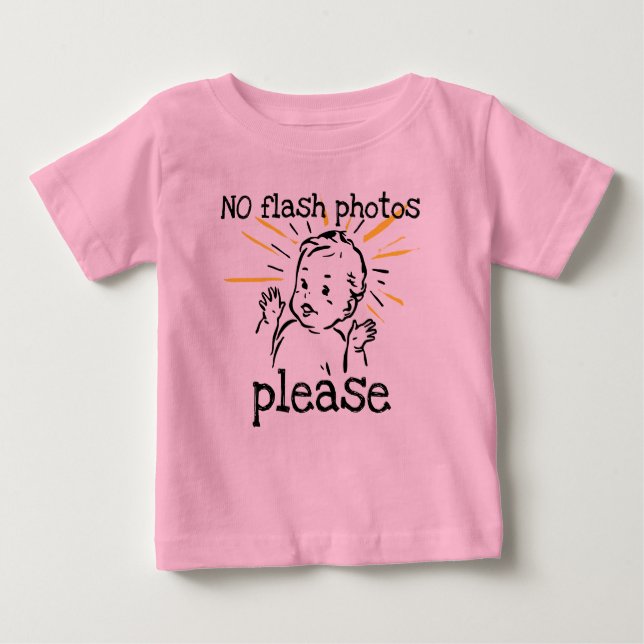 Camiseta Para Bebê Sem Fotos Flash (Frente)