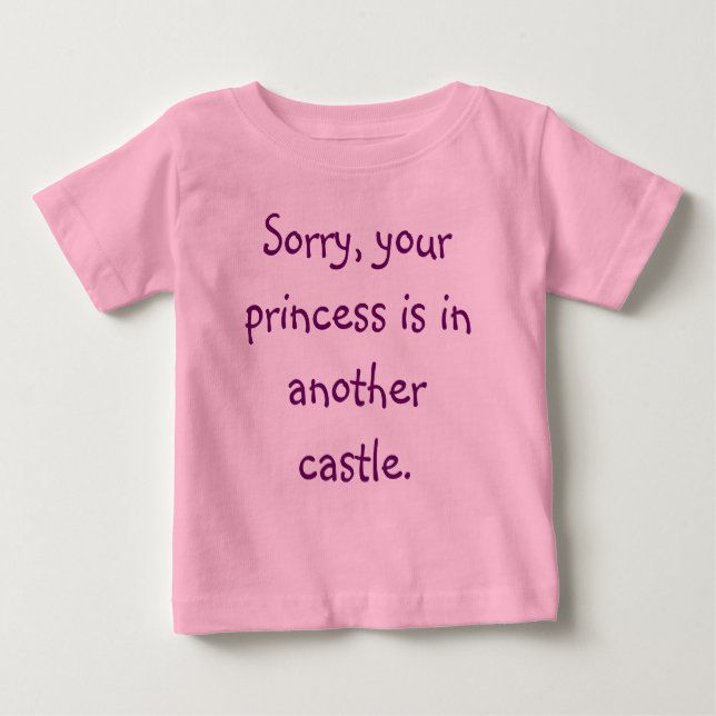 Camiseta Para Bebê Sem Princesa Bebê Tee (Frente)