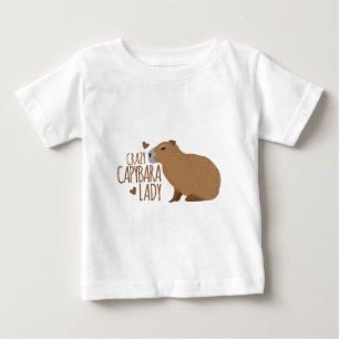 Camiseta Para Bebê senhora cabybara louca