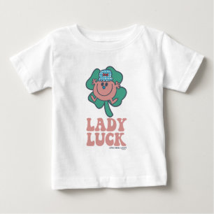 Camiseta Para Bebê Senhora pequena Sorte da senhorita Afortunado