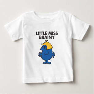 Camiseta Para Bebê Senhorita pequena Brainy Standing Ainda