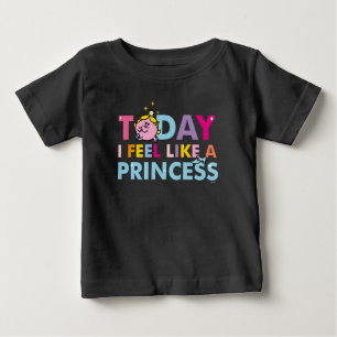 Camiseta Para Bebê Senhorita pequena princesa que eu sinto como uma