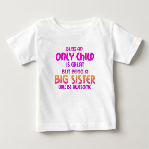 Camiseta Para Bebê Ser um filho único é excelente, roxo