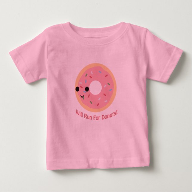 Camiseta Para Bebê Será executado para Rosquinha (Frente)