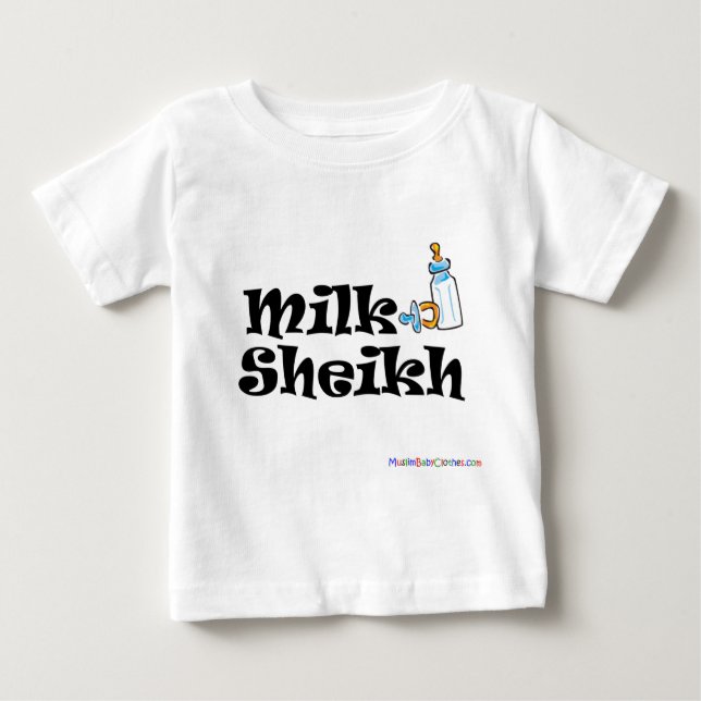Camiseta Para Bebê Sheikh Tshirt do leite (Frente)