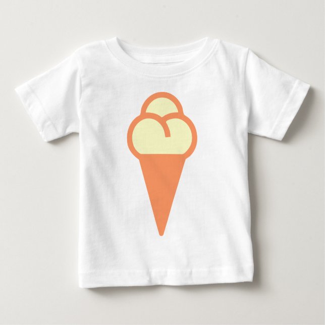 Camiseta Para Bebê Símbolo Cone Icecream (Frente)