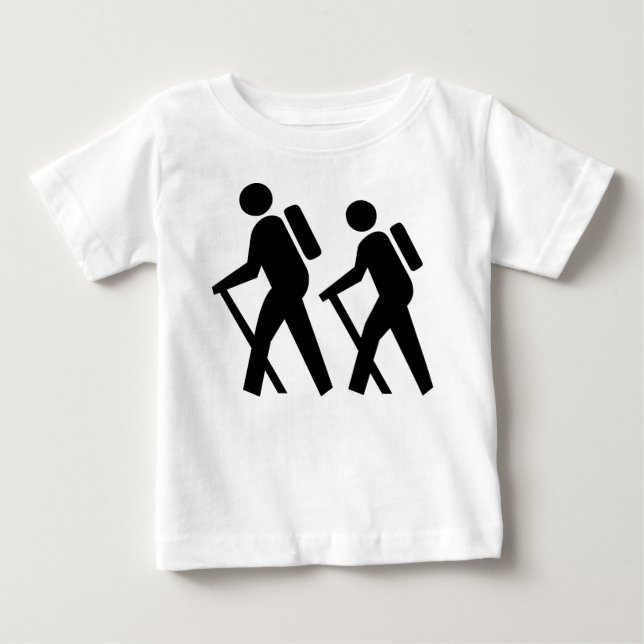Camiseta Para Bebê Símbolo de caminhada (Frente)