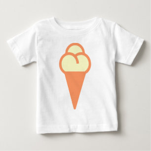 Camiseta Para Bebê Símbolo de Cone de Sorvete
