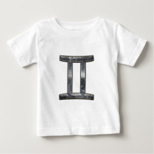 Camiseta Para Bebê Símbolo Gemini Zodiac em Estilo de Distância Grung