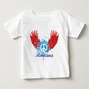 Camiseta Para Bebê Sinal de paz de Montana