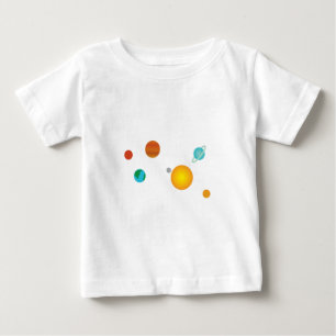 Camiseta Para Bebê Sistema solar