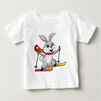 Camiseta Para Bebê Ski Bunny - Cartoon engraçado e bonito