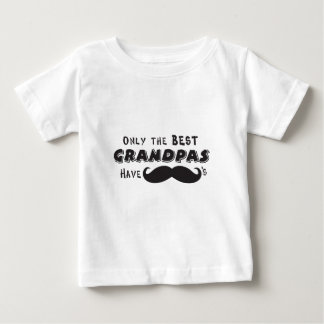 Camiseta Para Bebê Só os melhores avós têm bigodes