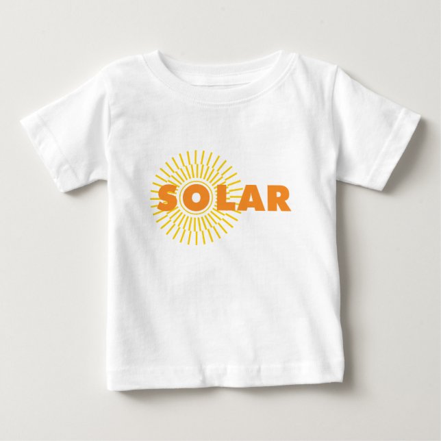 Camiseta Para Bebê Solar Power Sun (Frente)