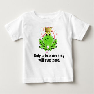 Camiseta Para Bebê Somente Mamães Príncipe Nunca Precisará de um babá