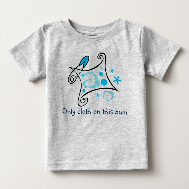 Camiseta Para Bebê Somente pano neste vagabundo (Frente)