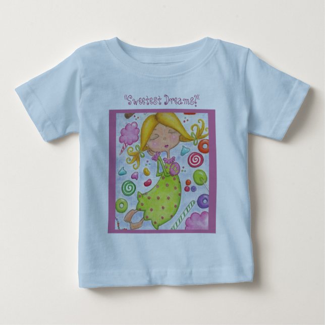 Camiseta Para Bebê Sonhos Mais Doces (Frente)