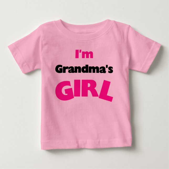Camiseta Para Bebê Sou a garota da vovó (Frente)