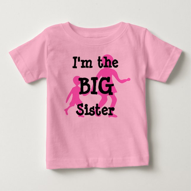 Camiseta Para Bebê Sou a Irmã Grande (Frente)