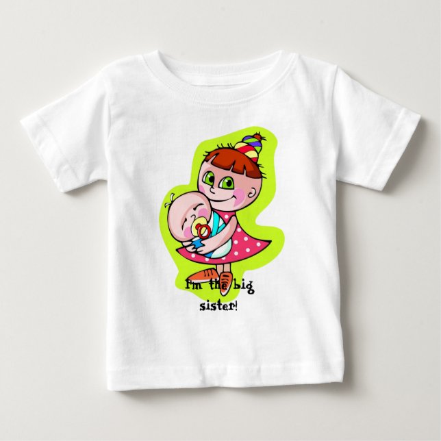 Camiseta Para Bebê Sou a irmã mais velha! (Frente)