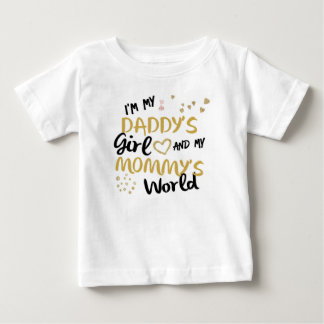 Camiseta Para Bebê Sou minha pai e meu mundo mamãe