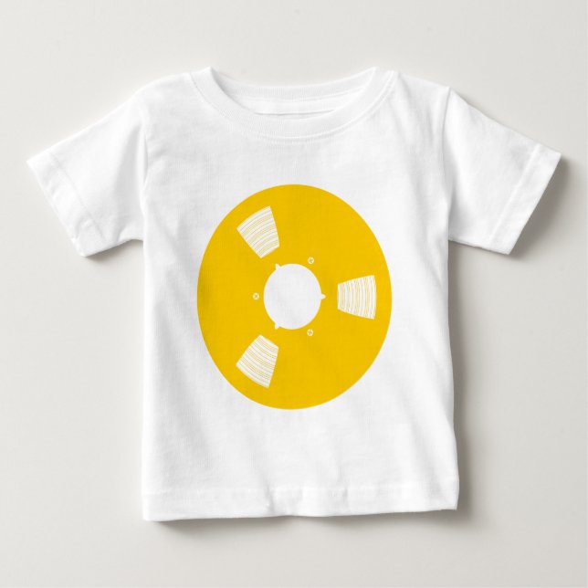 Camiseta Para Bebê Spool de Fitas de Gravação (Frente)