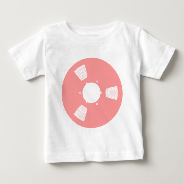 Camiseta Para Bebê Spool de Fitas de Gravação (Frente)