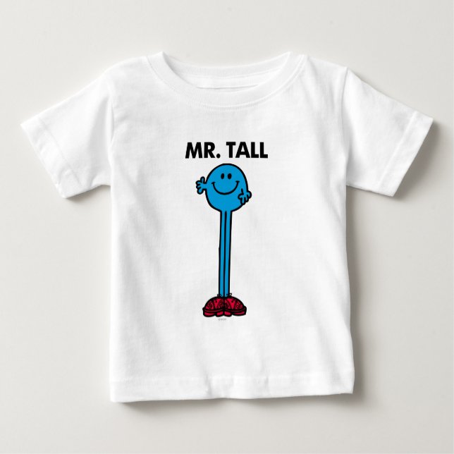 Camiseta Para Bebê Sr. Tall | Altura Em Pé (Frente)